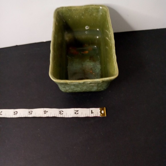 Vintage Brush Pottery Green Sponge White Planter 405-6 USA - Picture 13 of 13